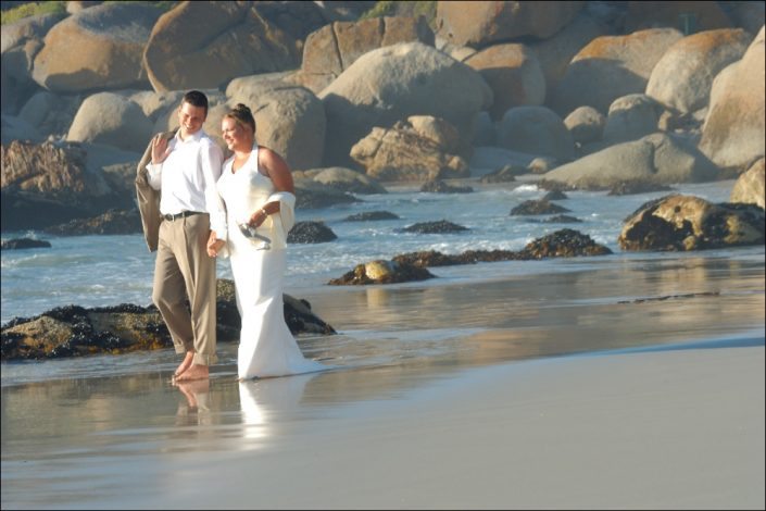 Ook trouwen op het strand is in Zuid-Afrika mogelijk met een Kaapstad bruiloft